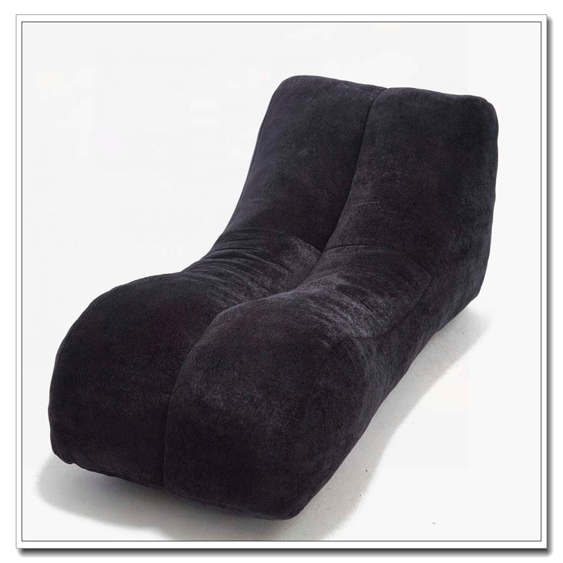 Floor Upholstered Bean Bag, Black