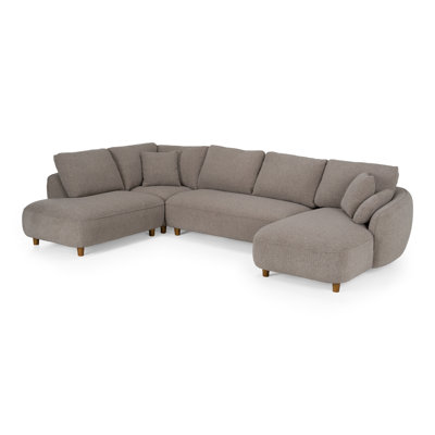 Canapé modulaire en U gris Joslin