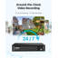 8CH DVR Security Camera System with 1080P Wired Dome Outdoor camera, IP66, 80ft Night Vision