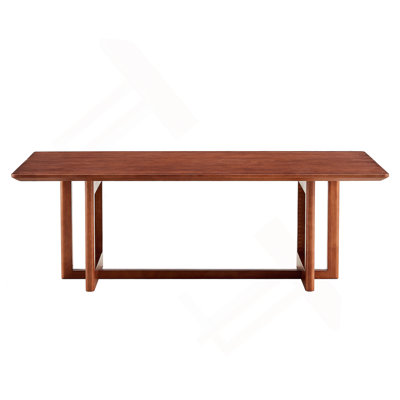 Chinese Style Imitation Rattan Walnut Rectangular Solid Wood Coffee Table For Small Family Living Rooms, W115191497