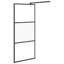 Riordan 1950mm H Framed Walk In Screen with Frosted Glass-1840557347