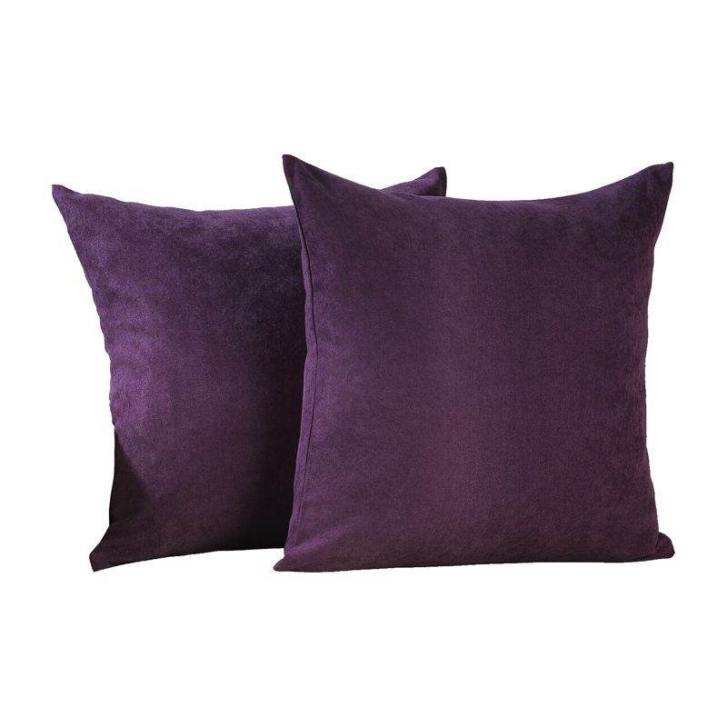 Housses de coussin décoratif, H 12 po x l 12 po, Mauve
