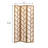 Walnut And Linen Foldable 3-Panel Screen
