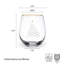 Celebrations Set Of 4 Stemless Wine Glasses With Christmas Trees, 18 Oz