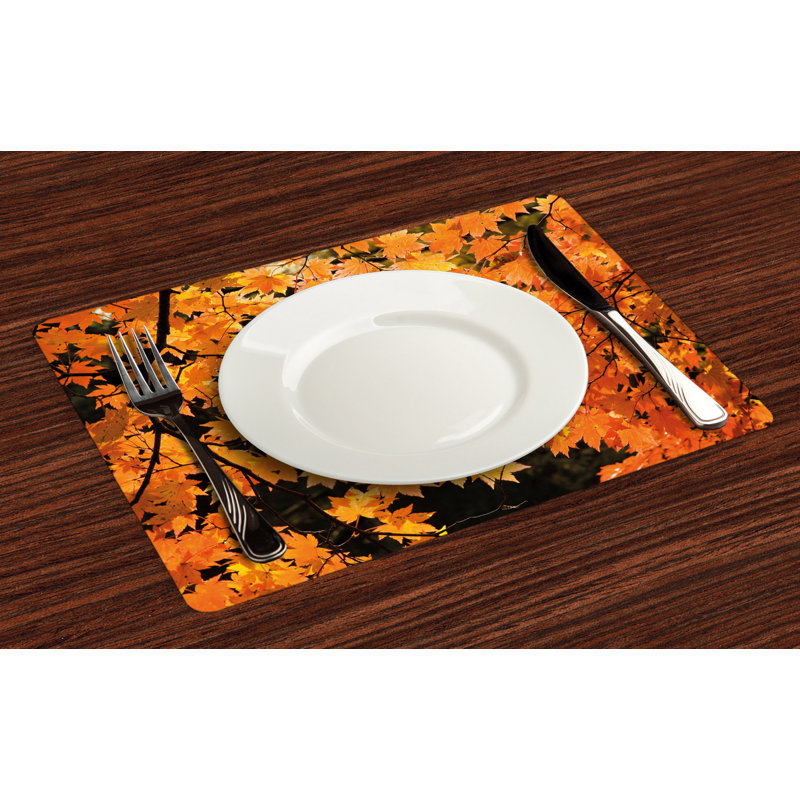 Rafael Fall Vivid Autumn Maple Leaves Placemat