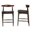 Ensemble de 2 tabourets de comptoir Baxton Studio Eira