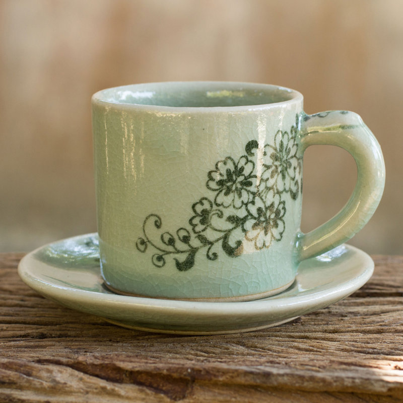 Arjanae Ceramic Espresso Cup and Saucer