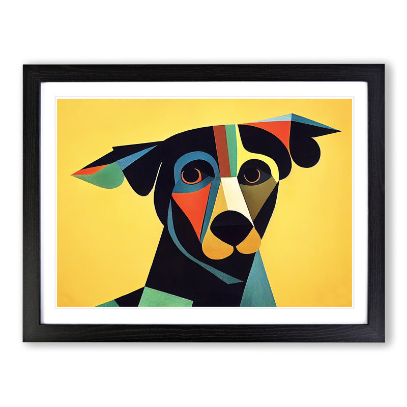 Abstract Dog Portrait Vol.3 - Framed Print, Black, 34cm H x 46cm W x 2cm D