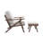 Juntier Upholstered Armchair with Ottoman-444316354
