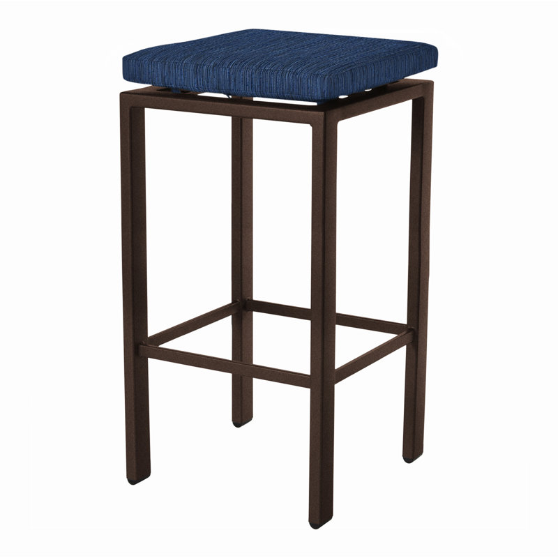 Aris Outdoor Bar Stool, Flagship Stone Sunbrella®, Copper Creek, 31.25"