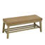 Banc de rangement rembourré en bois avec tablette inférieure de 44,4 po de largeur-59290904
