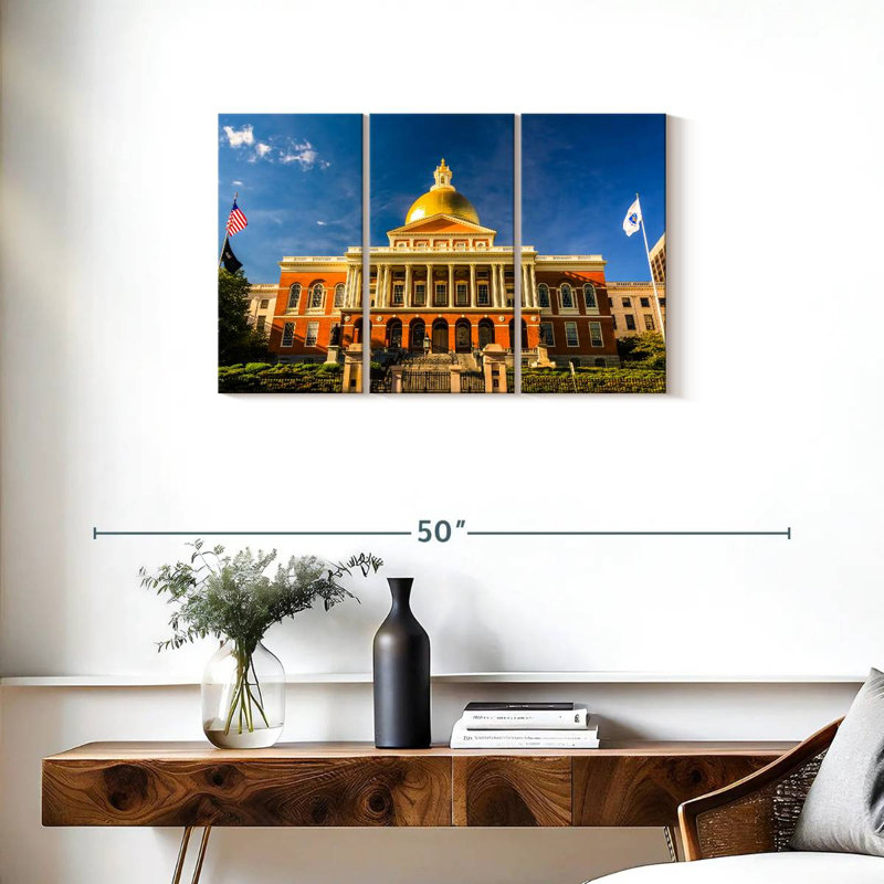 Massachusetts State House Boston, H 20 po x l 33 po