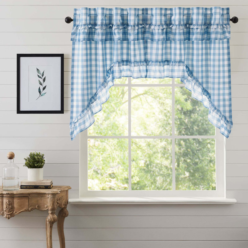  Cantonnière 72 po Annie, Bleu gris