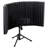 Microphone Isolation Shield, 5-Panel, Studio Recording Mic Sound Shield, with Pop Filter Desktop Tripod Stand and 3/8'' to 5/8'' Microphone Adapter, for Blue Yeti and Condenser Microphones