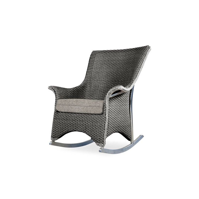 Mandalay Outdoor Rocker Chair, Amber Waves, White