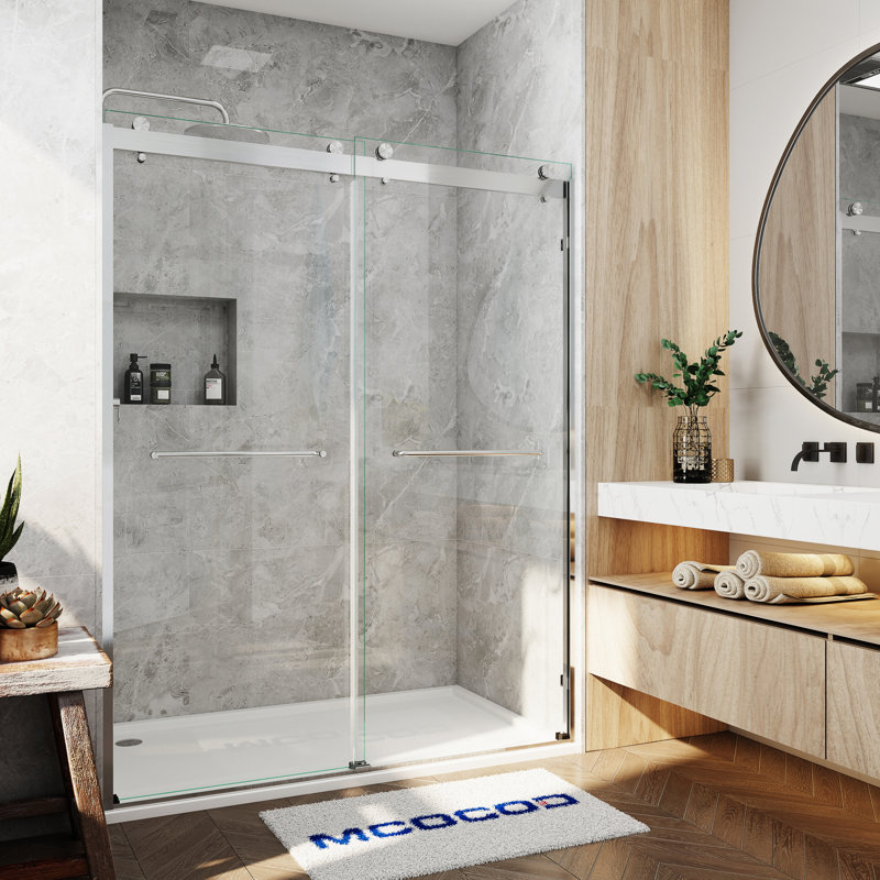 Porte de douche Opoc Mirage MCOCOD, Nickel brossé