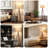 Wood Tripod Floor Lamp With Linen Shade For Living Room, Bedroom, And Office, Includes 12W Three-Color LED Bulb And Pull Chain Switch, Solid Wood Construction For Stability And Style
