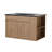Compact Wall-mounted 30" Bathroom Vanity With Black Ceramic Basin