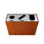 Poubelle de recyclage et de recyclage pour affaires commerciales avec finition en bois Sturdy Essentials Stratus Series