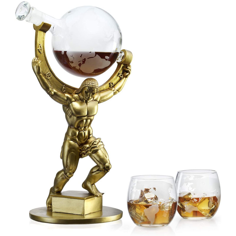 Ensemble de carafe à whisky 3 pièces Lauver