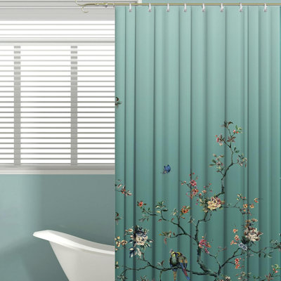 Floral Polyester Shower Curtain