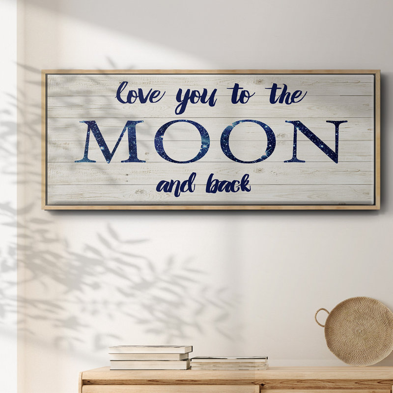 Moon and Back- Framed Canvas