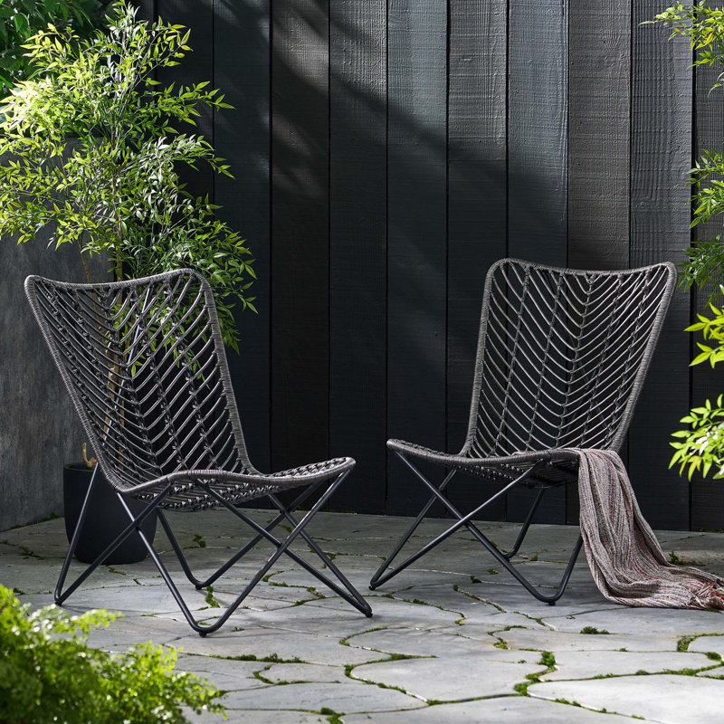 Chaise de patio Trudell, Gris