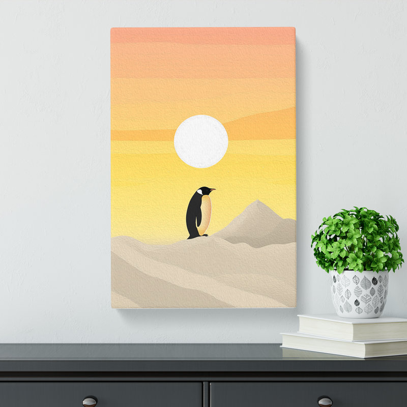Penguin Minimalism Art No.2 - Wrapped Canvas, 76cm H x 50cm W x 3cm D