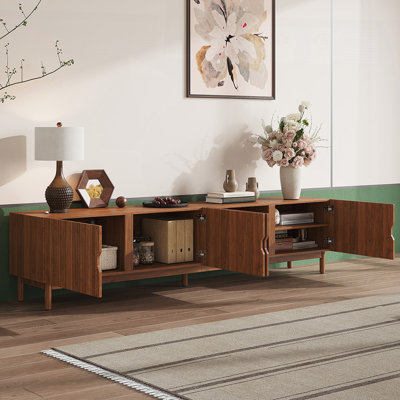 87'' TV Stand For Tvs Up To 90'' With 4 Cabinets