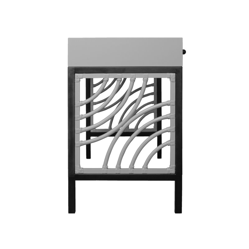 Swirl Writing Desk, Light Gray