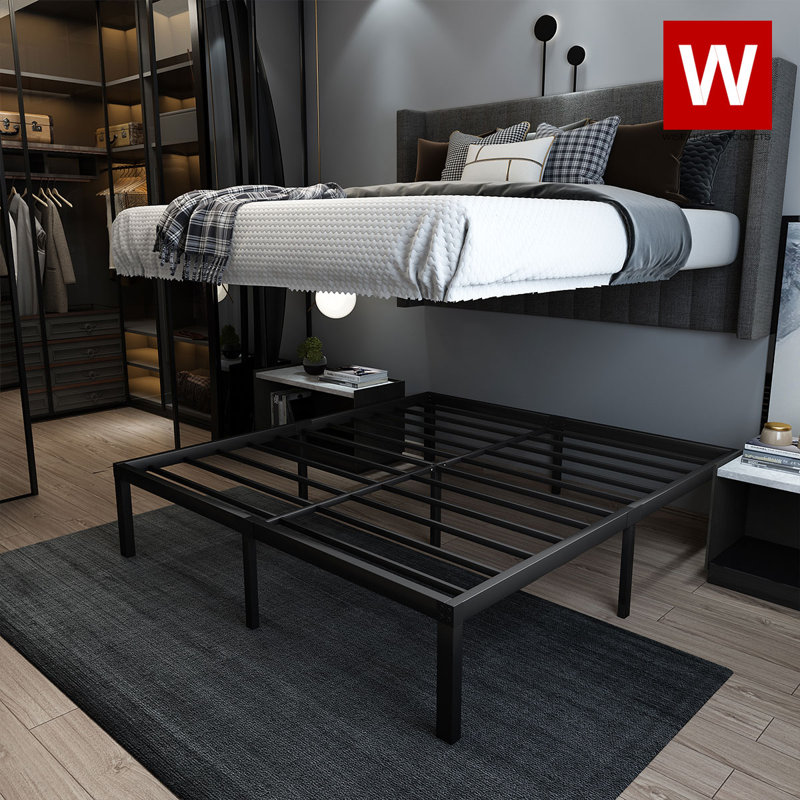 14" Steel Platform Bed, King