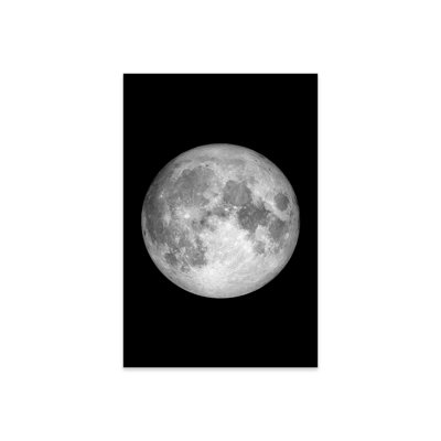 Pleine lune - noir sur plastique / acrylique par GetYourNerdOn