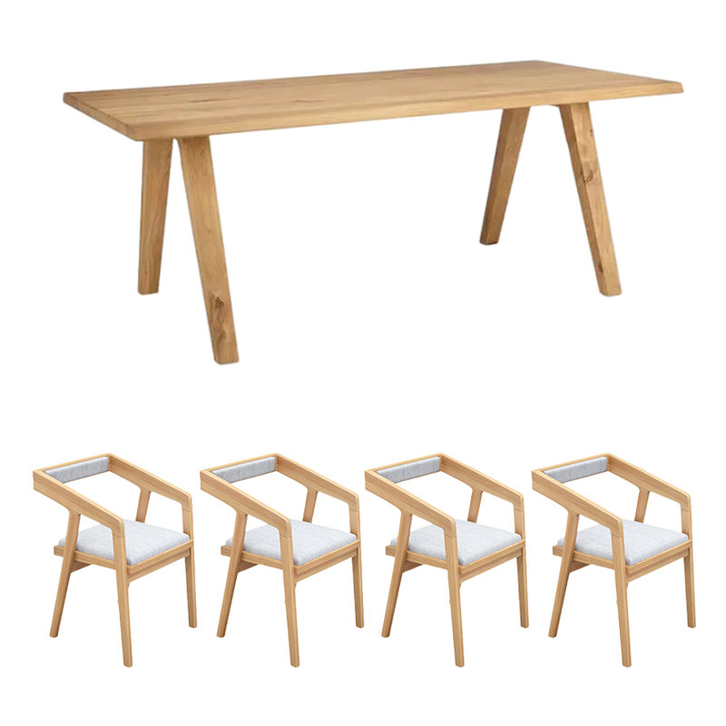 Rectangular Dining Set, H 29,53 po x L 78,74 po x l 35,43 po