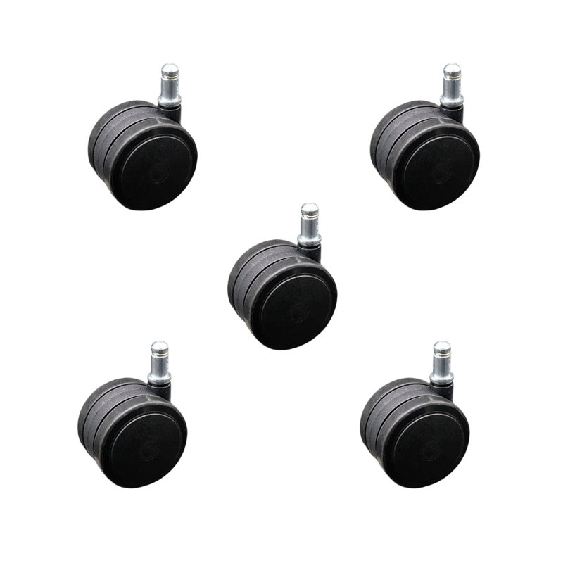 Ensemble de 5 roulettes 2,375 pouces, Noir