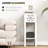 Nightstand Set of 2 with Drawer and Open Storage Shelf, White-125912464