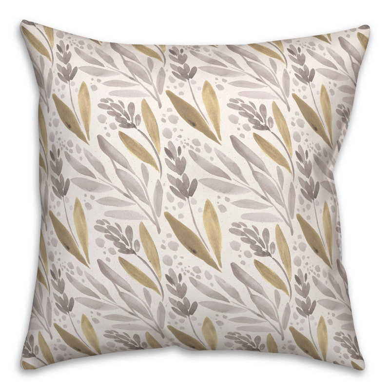 Floral Outdoor Reversible Throw Pillow, White