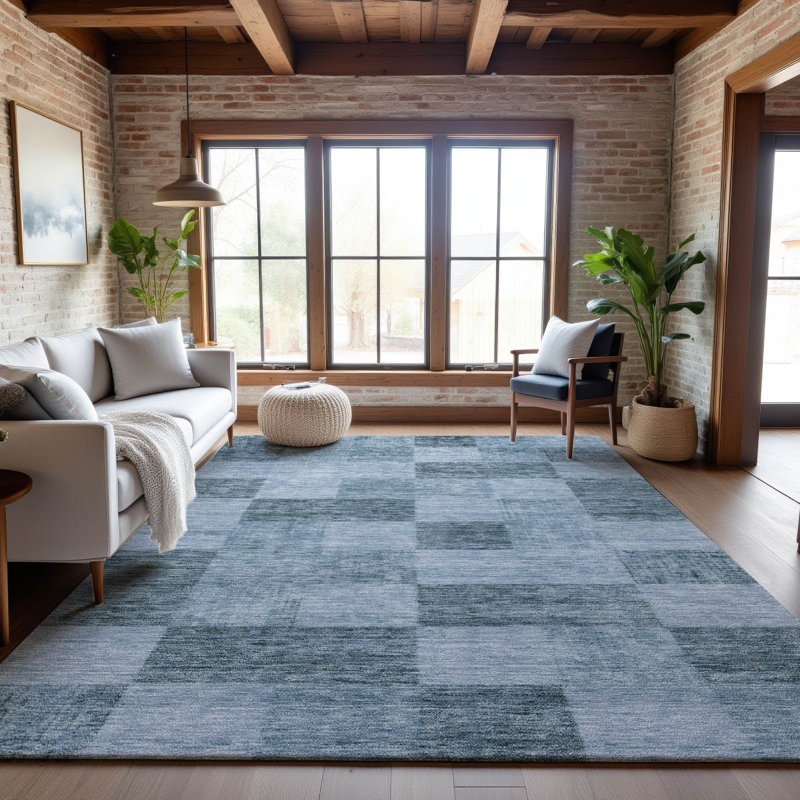 Premium Machine Washable Alves AMF1139 Geometric Rug, Rectangle 10' x 14'