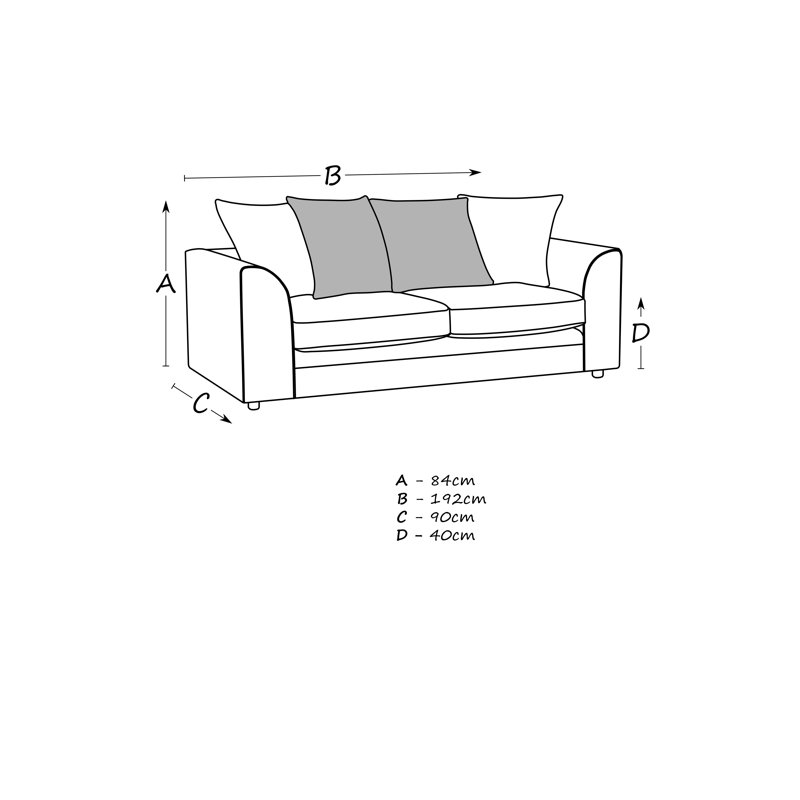 Arabella 2 - Piece Living Room Set, Grey, Right Hand