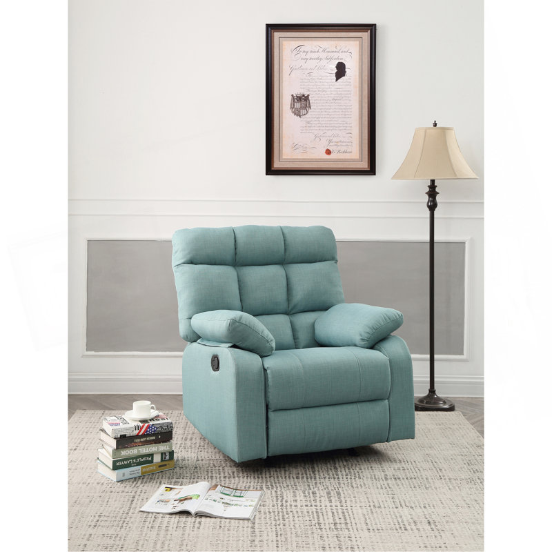 Stylish Teal Padded Armchair Recliner, Teal