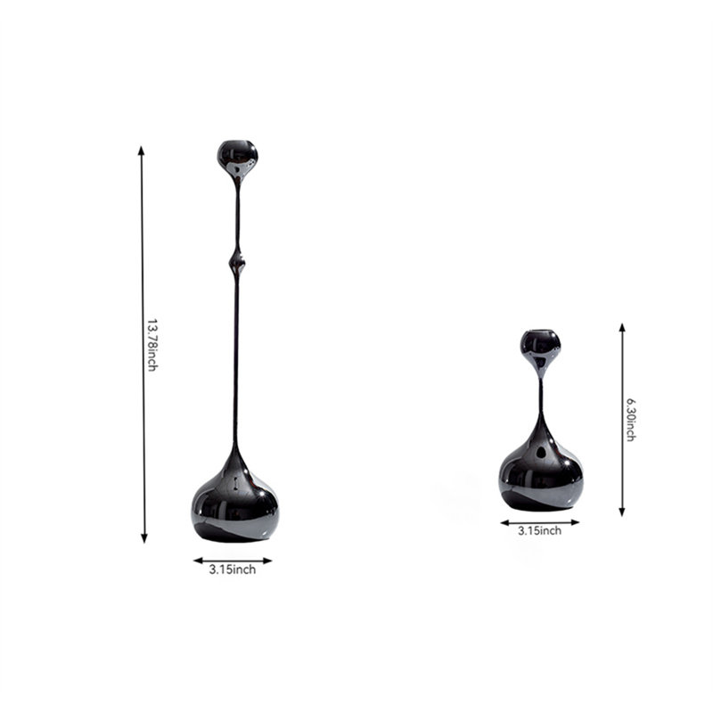 13.78'' H Metal Fireplace Candlestick