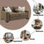 Causeuse Margret avec 3 coussins