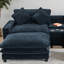 Canapé-lit convertible à double coussin ajustable avec coussins, ports USB et 2 repose-pieds amovibles-877117098