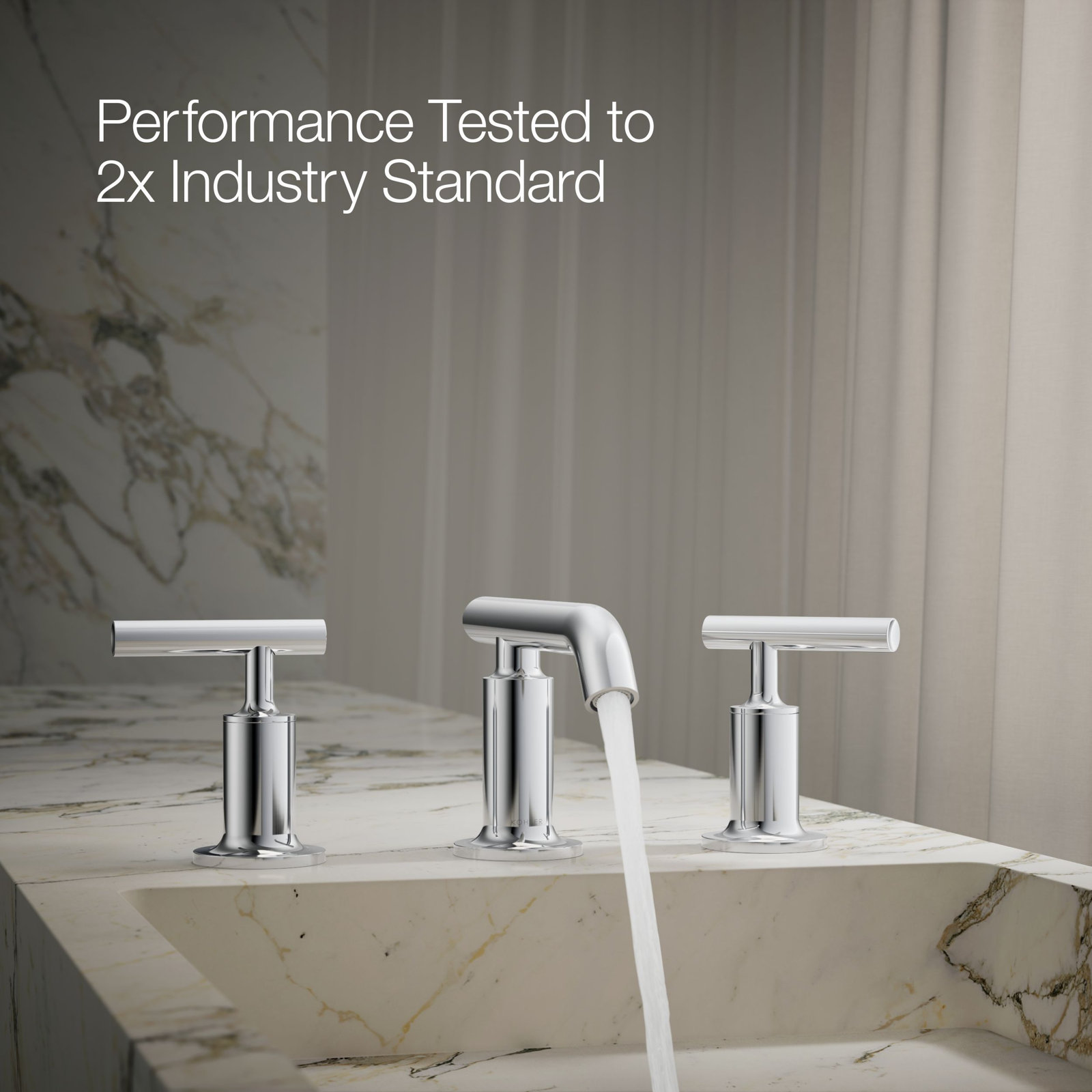 Purist 3-Hole Widespread Faucet with Drain, Polished Chrome