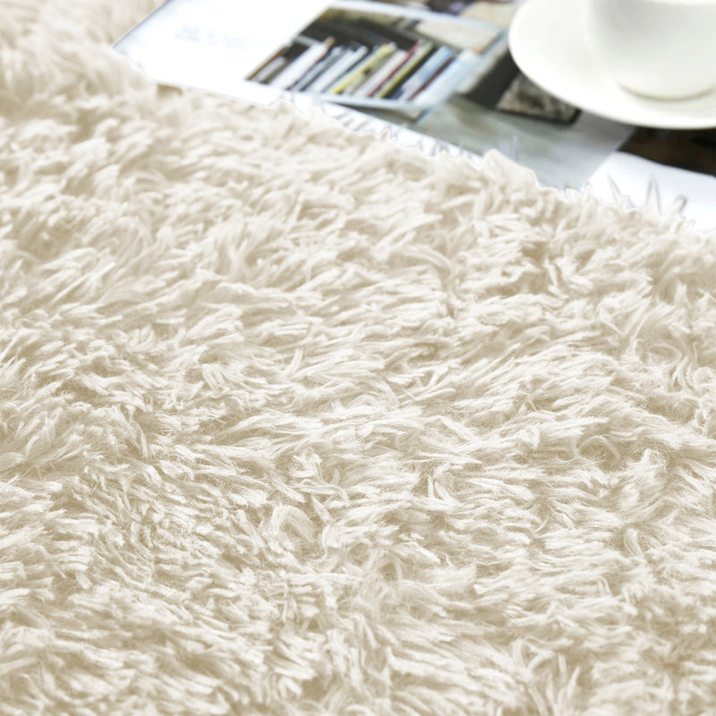 Machine Tufted Shag Area Rug, Rectangle 50 x 80 cm