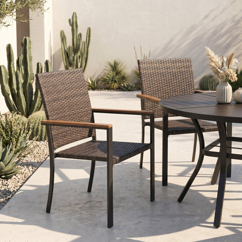Cobham With PE Wicker Chairs, Black