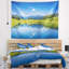 Tapisserie d’été paysager avec un lake clair de lake mountain-28497866