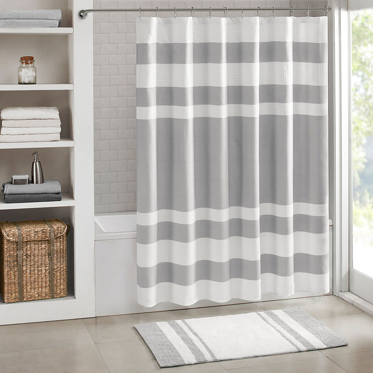 StyleWell Multi-Color Stripe Shower Curtain NH-210401-Y - The Home