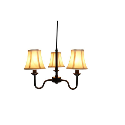 Lustre 3 lumières à abat-jour Luisa