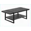 Table basse industrielle en métal et stratifié avec tablette de rangement fixe Industrial-Farmhouse-359937453