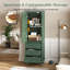 vaisselier gain de place, 160 cm, rangement de style champêtre en MDF et bois pour salle à manger